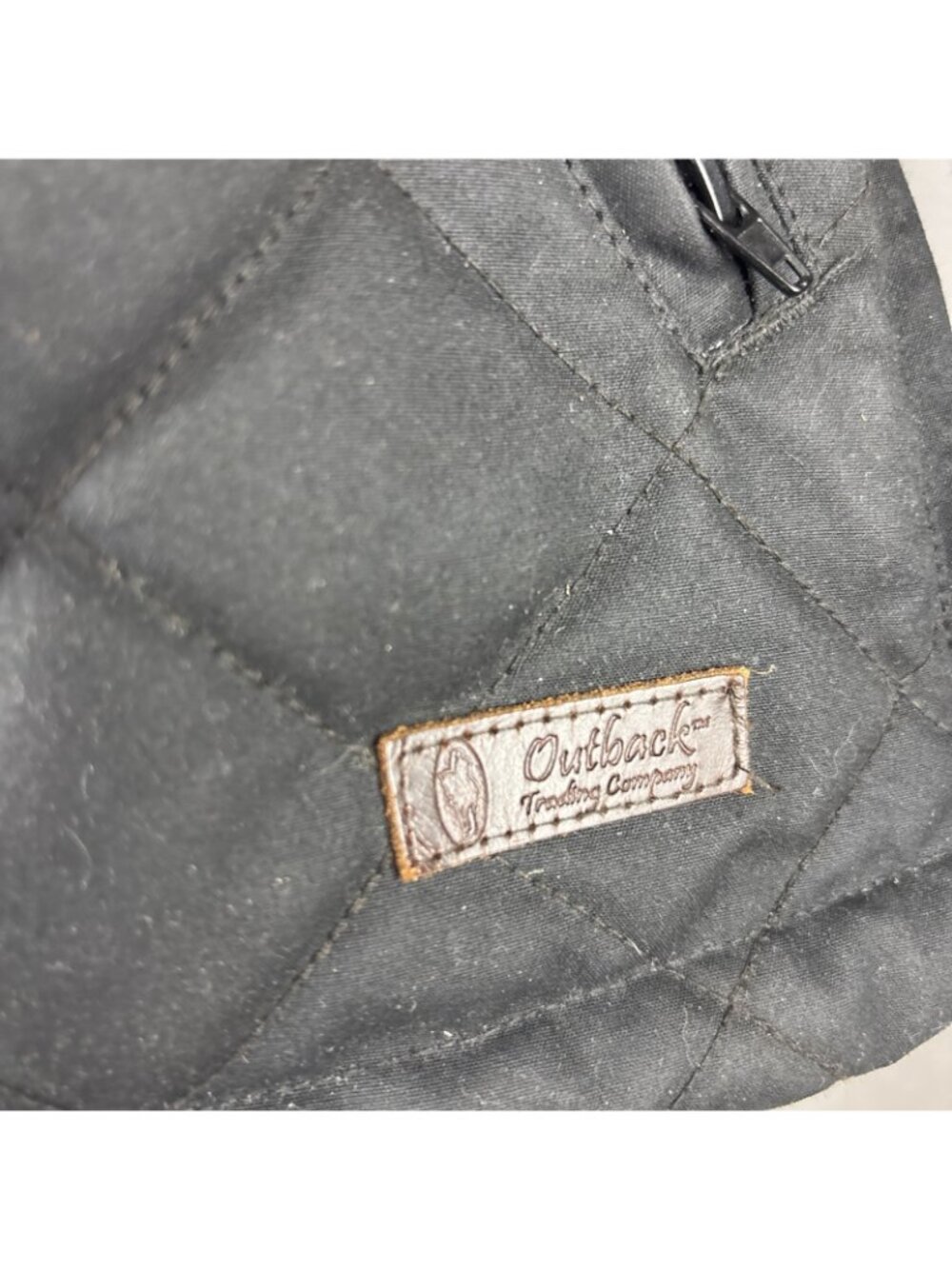 Outback Trading Co Womens Stormy Oilskin Jacket Sz Small Quilted Black 29603 - Picture 6 of 10